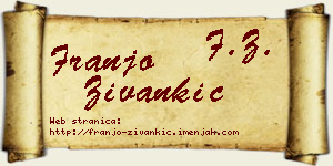 Franjo Živankić vizit kartica